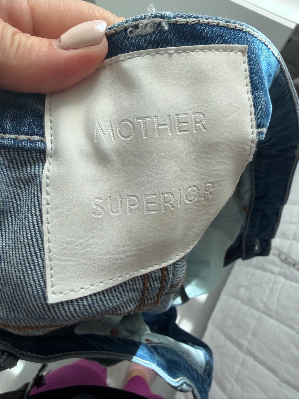 MOTHER Superior Jeans - High Waisted Rider Ankle - Running with Scissors 34 - Picture 4 of 8